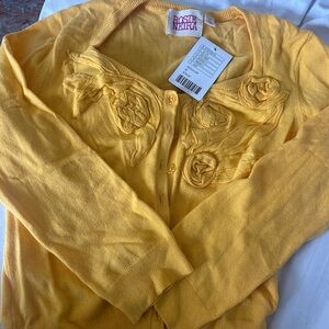 Yellow Floral Cardigan NWT
